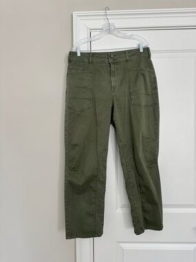 Pilcro Olive Green Utility Pants